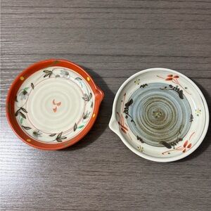 Set of Two Decorative‎ Ceramic Plates